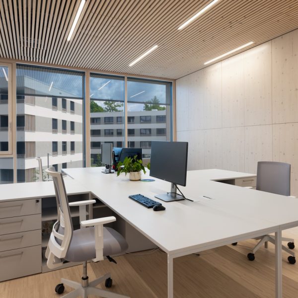 Co-working soba z mizo in računalniki