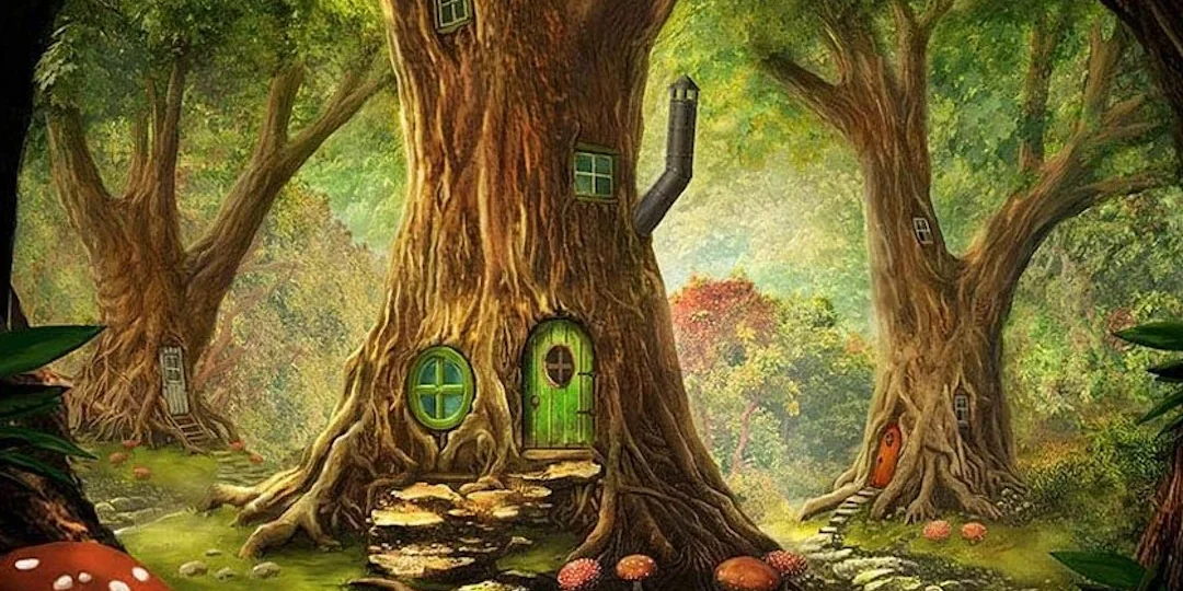 Pravljično drevo. Naslovna slika dogodka Pravljična urica.